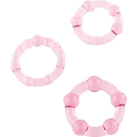 Seven Creations - Set Di Tre Anelli Per Pene Rosa - SEVEN CREATIONS - Anelli Fallici | erosidea.com