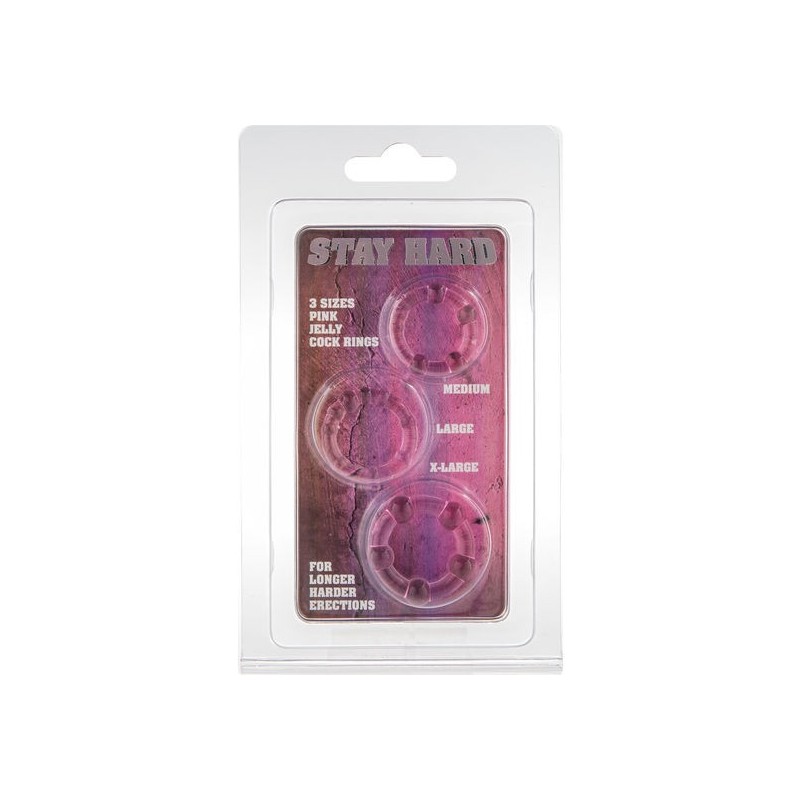 Seven Creations - Set Di Tre Anelli Per Pene Rosa - SEVEN CREATIONS - Anelli Fallici | erosidea.com