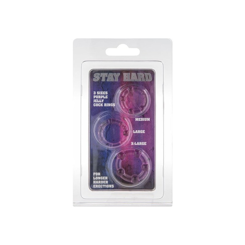Seven Creations - Set Di Tre Anelli Per Pene Lilla - SEVEN CREATIONS - Anelli Fallici | erosidea.com