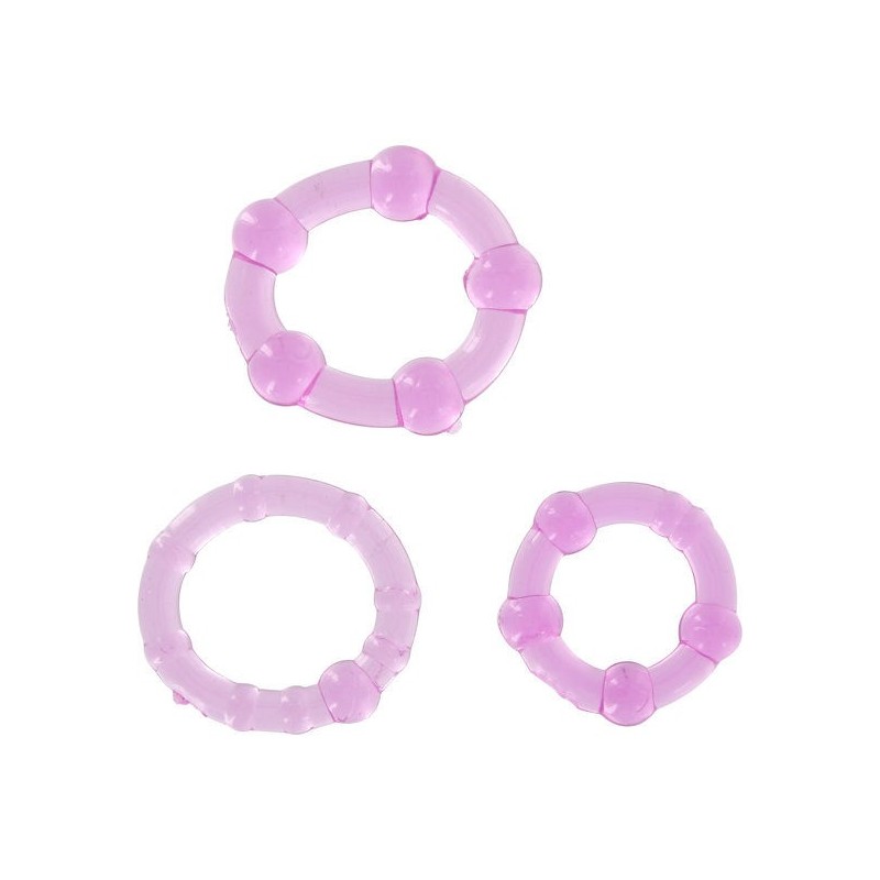 Seven Creations - Set Di Tre Anelli Per Pene Lilla - SEVEN CREATIONS - Anelli Fallici | erosidea.com