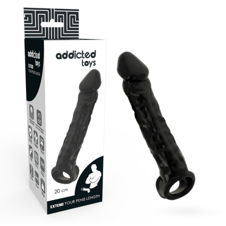 Addicted Toys - Estensione Dong Nera - Addicted Toys - Guaine e Prolunghe | erosidea.com