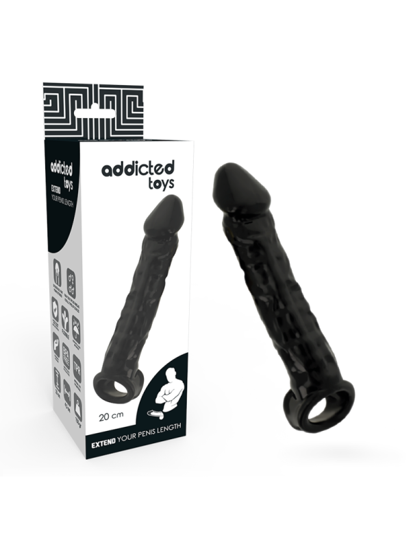Addicted Toys - Estensione Dong Nera - Addicted Toys - Guaine e Prolunghe | erosidea.com