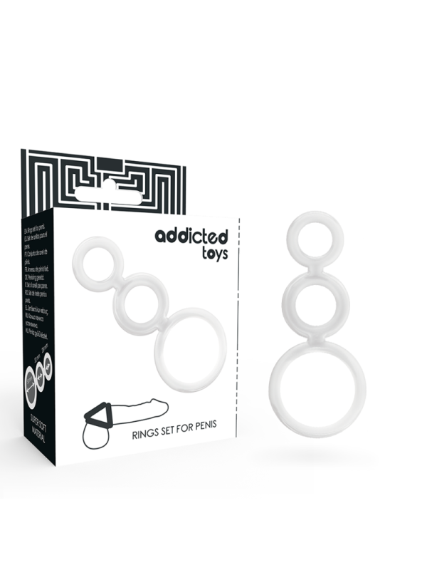 Addicted Toys - Set Di Anelli Per Pene Trasparente - Addicted Toys - Anelli Fallici | erosidea.com