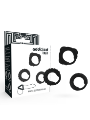 Addicted Toys - Set C-Ring Nero - Addicted Toys - Anelli Fallici | erosidea.com