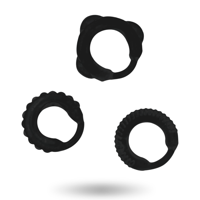 Addicted Toys - Set C-Ring Nero - Addicted Toys - Anelli Fallici | erosidea.com