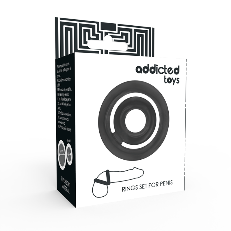 Addicted Toys - Potenz- C-Ring Pene Nero - Addicted Toys - Anelli Fallici | erosidea.com