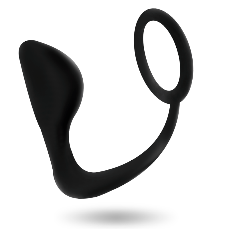 Addicted Toys - Plug Anale Con Anello Pene Nero - Addicted Toys - Plug e Catene Anali | erosidea.com