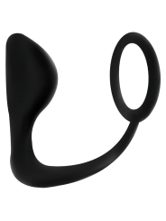 Addicted Toys - Plug Anale Con Anello Pene Nero - Addicted Toys - Plug e Catene Anali | erosidea.com