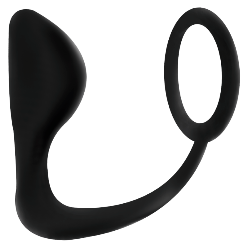 Addicted Toys - Plug Anale Con Anello Pene Nero - Addicted Toys - Plug e Catene Anali | erosidea.com