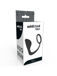 Addicted Toys - Plug Anale Con Anello Pene Nero - Addicted Toys - Plug e Catene Anali | erosidea.com