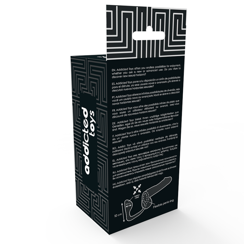 Addicted Toys - Plug Anale Con Anello Pene Nero - Addicted Toys - Plug e Catene Anali | erosidea.com
