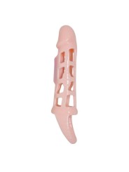 Copertura Estensore Prolunga Pene Con Vibrazione E Cinturino Naturale 13.5 Cm - BAILE FOR HIM - Guaine e Prolunghe | erosidea.com