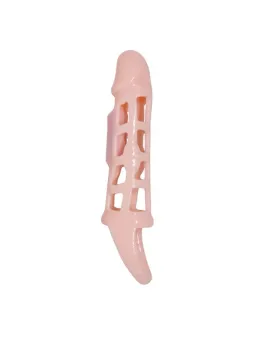 Copertura Estensore Prolunga Pene Con Vibrazione E Cinturino Naturale 13.5 Cm
