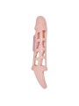 Copertura Estensore Prolunga Pene Con Vibrazione E Cinturino Naturale 13.5 Cm - BAILE FOR HIM - Guaine e Prolunghe | erosidea.com