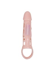Copertura Estensore Prolunga Pene Con Vibrazione E Cinturino Naturale 13.5 Cm - BAILE FOR HIM - Guaine e Prolunghe | erosidea.com