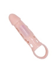 Copertura Estensore Prolunga Pene Con Vibrazione E Cinturino Naturale 13.5 Cm - BAILE FOR HIM - Guaine e Prolunghe | erosidea.com