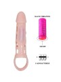 Copertura Estensore Prolunga Pene Con Vibrazione E Cinturino Naturale 13.5 Cm - BAILE FOR HIM - Guaine e Prolunghe | erosidea.com