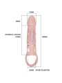 Copertura Estensore Prolunga Pene Con Vibrazione E Cinturino Naturale 13.5 Cm - BAILE FOR HIM - Guaine e Prolunghe | erosidea.com