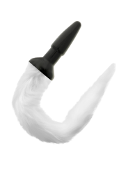 Darkness - Plug Anale In Silicone Con Coda Bianca - DARKNESS ANAL - Plug e Catene Anali | erosidea.com