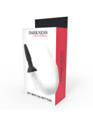 Darkness - Plug Anale In Silicone Con Coda Bianca - DARKNESS ANAL - Plug e Catene Anali | erosidea.com