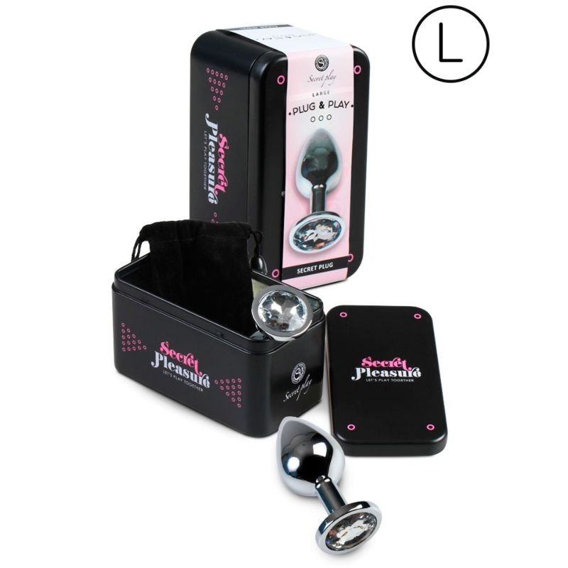 Secretplay - Plug Anale Taglia L - Trasparente - SECRETPLAY TOYS - Plug e Catene Anali | erosidea.com