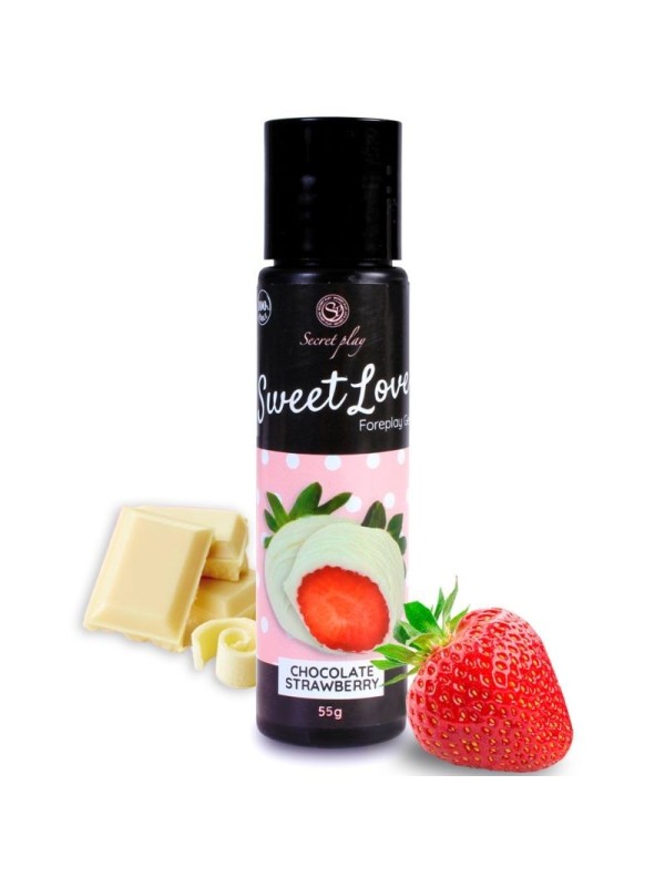 Secretplay - Gel Dolce Amore Fragola E Cioccolato Bianco 60 Ml - SECRETPLAY COSMETIC - Aromatizzati e Commestibili | erosidea.com