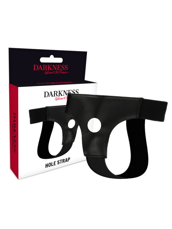 Darkness - Imbragatura Con Foro Taglia Unica - DARKNESS SENSATIONS - Strap-on e Imbracature | erosidea.com