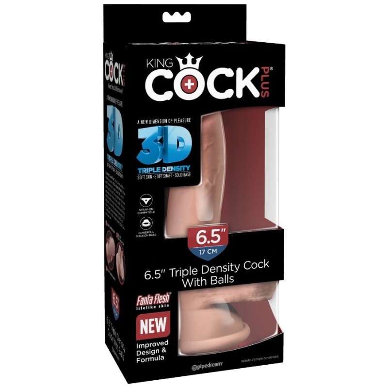 King Cock - Dildo Tripla Densit 14 Cm - KING COCK PLUS - Dildo Realistici | erosidea.com