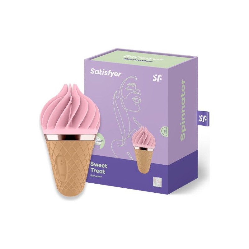 Satisfyer - Sweet Treat Spinnator Marrone E Rosa - SATISFYER SPINNATOR - Vibratori Clitoride | erosidea.com