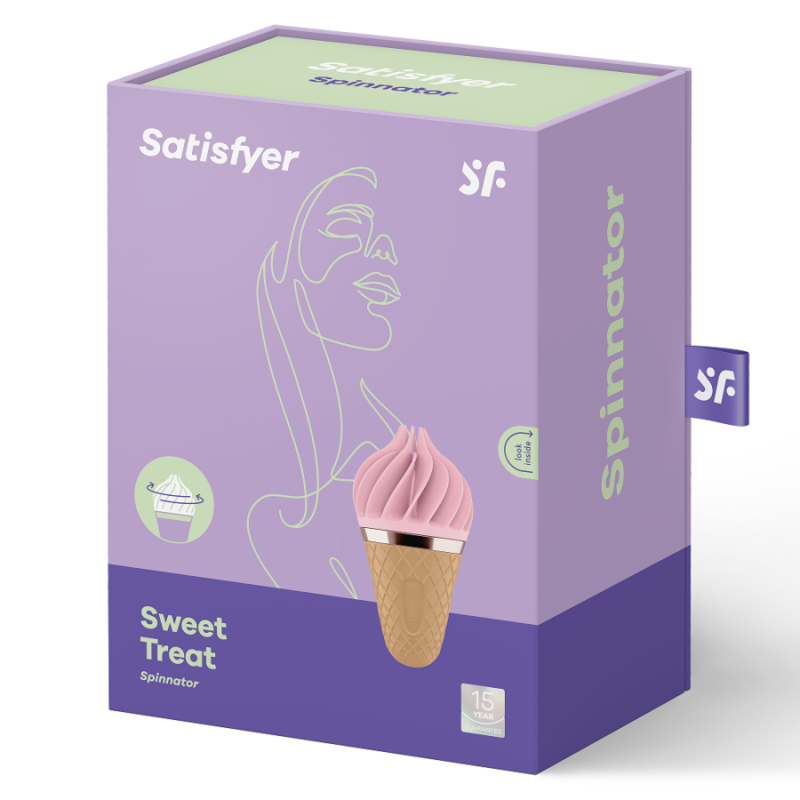 Satisfyer - Sweet Treat Spinnator Marrone E Rosa - SATISFYER SPINNATOR - Vibratori Clitoride | erosidea.com