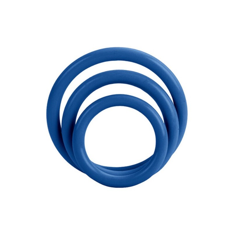 California Exotics - Tri-Anelli Blu - CALIFORNIA EXOTICS - Anelli Fallici | erosidea.com
