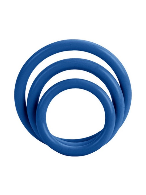 California Exotics - Tri-Anelli Blu - CALIFORNIA EXOTICS - Anelli Fallici | erosidea.com