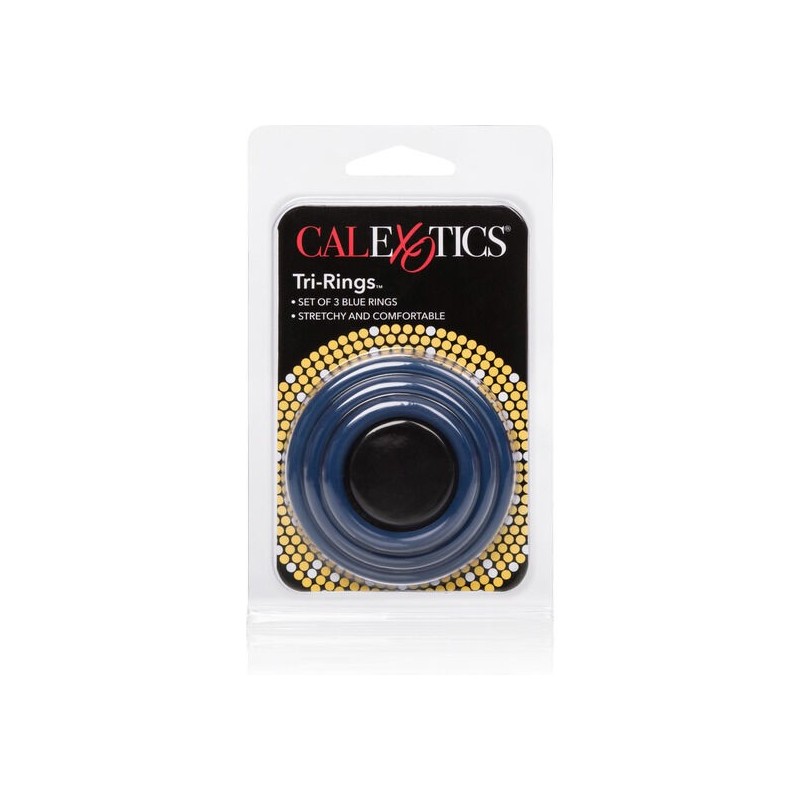 California Exotics - Tri-Anelli Blu - CALIFORNIA EXOTICS - Anelli Fallici | erosidea.com