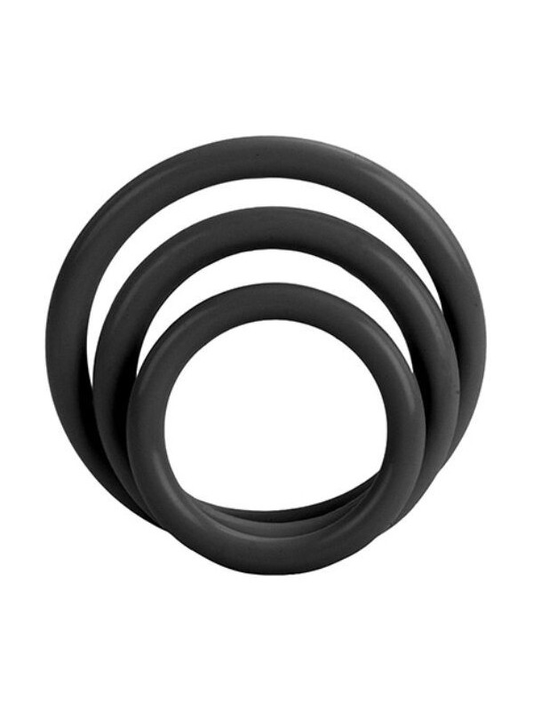 California Exotics - Tri-Anelli Nero - CALIFORNIA EXOTICS - Anelli Fallici | erosidea.com