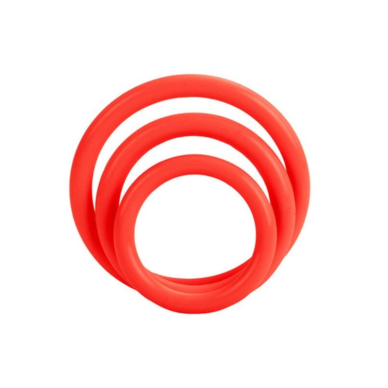 California Exotics - Set Tri-Anelli Rosso - CALIFORNIA EXOTICS - Anelli Fallici | erosidea.com