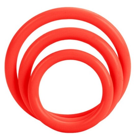 California Exotics - Set Tri-Anelli Rosso - CALIFORNIA EXOTICS - Anelli Fallici | erosidea.com