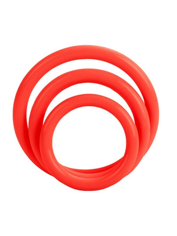 California Exotics - Set Tri-Anelli Rosso - CALIFORNIA EXOTICS - Anelli Fallici | erosidea.com