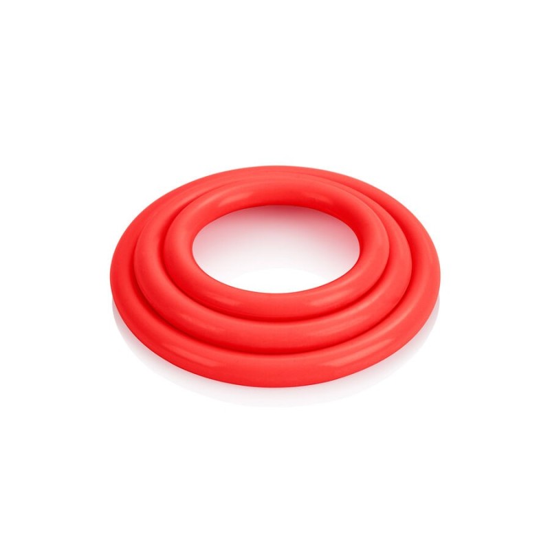 California Exotics - Set Tri-Anelli Rosso - CALIFORNIA EXOTICS - Anelli Fallici | erosidea.com