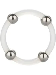 California Exotics - Anello In Silicone Con Perline In Acciaio L - CALIFORNIA EXOTICS - Anelli Fallici | erosidea.com