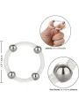 California Exotics - Anello In Silicone Con Perline In Acciaio L - CALIFORNIA EXOTICS - Anelli Fallici | erosidea.com