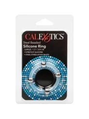 California Exotics - Anello In Silicone Con Perline In Acciaio L - CALIFORNIA EXOTICS - Anelli Fallici | erosidea.com