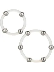 California Exotics - Set Di Anelli In Silicone Con Perline In Acciaio - CALIFORNIA EXOTICS - Anelli Fallici | erosidea.com