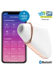 Stimolatore E Vibratore Triangolo Love Bianco - SATISFYER CONNECT - Succhia Clitoride | erosidea.com