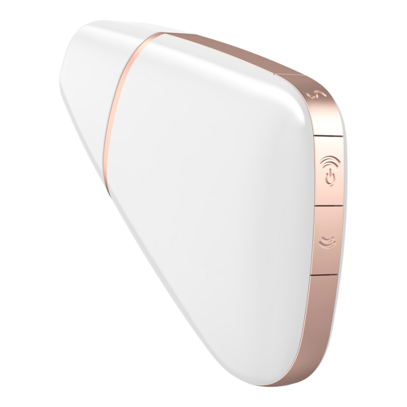 Stimolatore E Vibratore Triangolo Love Bianco - SATISFYER CONNECT - Succhia Clitoride | erosidea.com