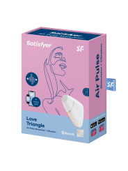 Stimolatore E Vibratore Triangolo Love Bianco - SATISFYER CONNECT - Succhia Clitoride | erosidea.com