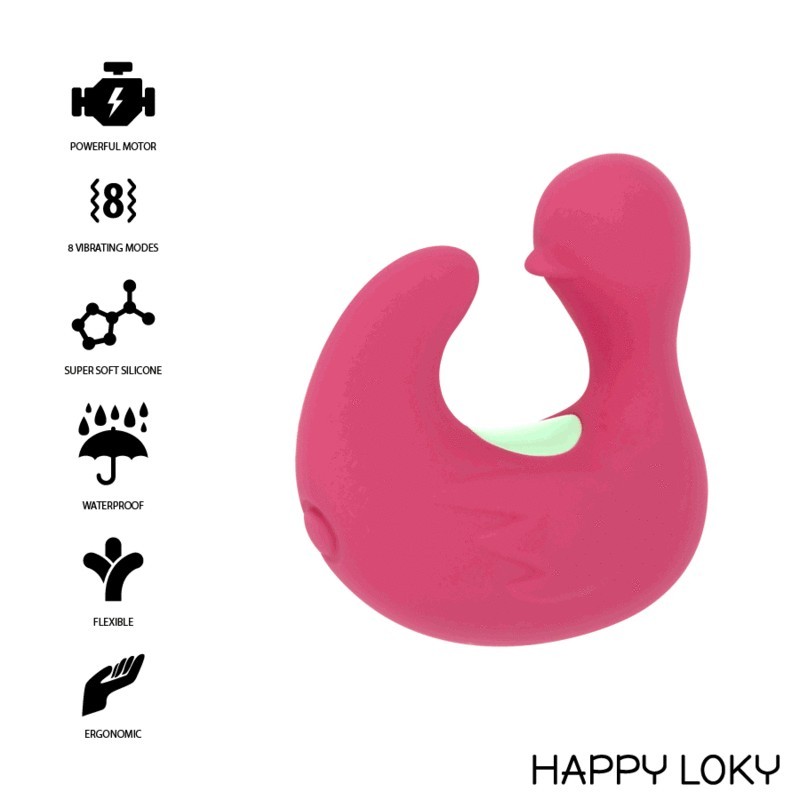 Happy Loky - Dito Stimolatore In Silicone Ricaricabile Duckymania - HAPPY LOKY - Vibratori | erosidea.com