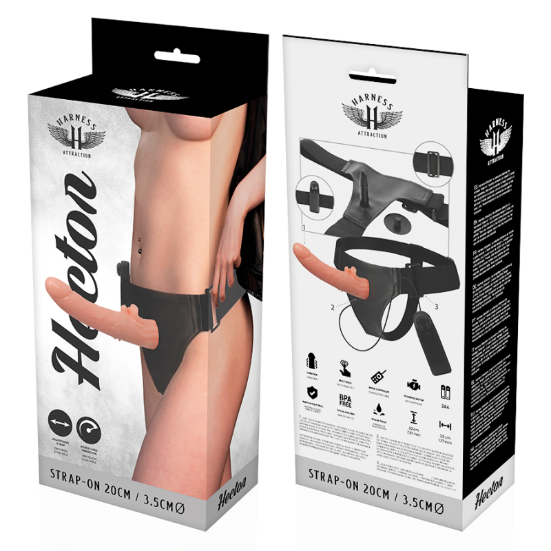 Vibratore Harness Attraction Rnes Hector 20 X 35 Cm - HARNESS ATTRACTION - Strap-on e Imbracature | erosidea.com