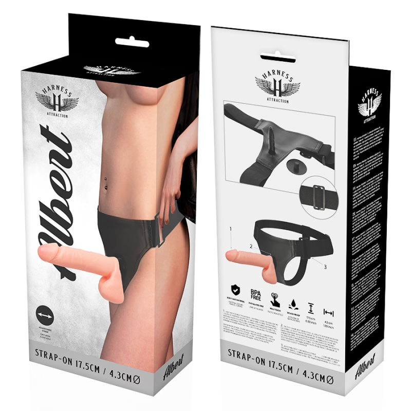 Harness Attraction - Imbracatura Attrazione Rnes Albert Realistica 175 X 43 Cm - HARNESS ATTRACTION - Strap-on e Imbracature | erosidea.com