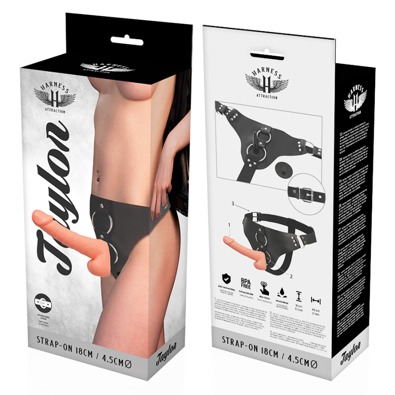 Harness Attraction - Rnes Taylor Deluxe 18 X 45 Cm - HARNESS ATTRACTION - Strap-on e Imbracature | erosidea.com