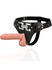 Harness Attraction - Deluxe Con Vibrazioni Realistiche 18 X 45 Cm - HARNESS ATTRACTION - Dildo Realistici | erosidea.com